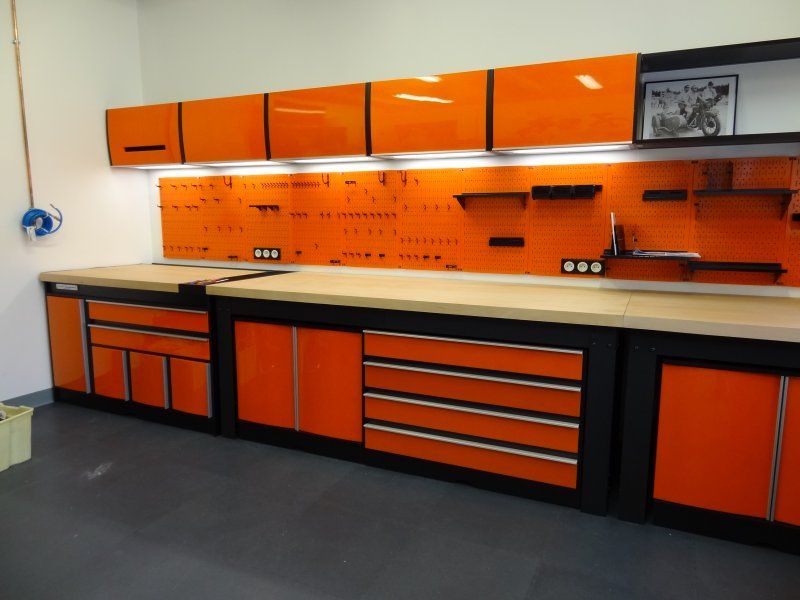 Ensemble orange Atelier motos